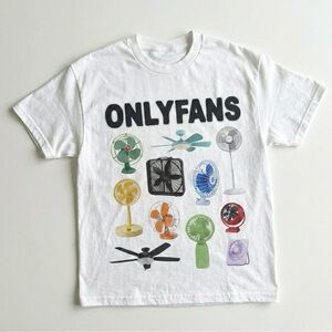 Only fans White Graphic T-Shirt